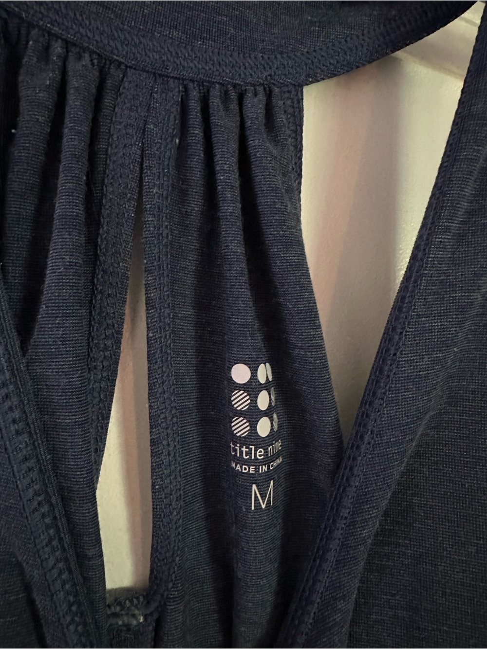 Title Nine Navy Keyhole Racerback Tank - Picture 2 of 3